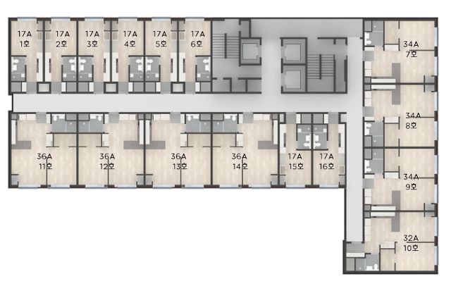 서울 강동구 길동 청년안심주택 주택 배치도. 홈페이지 캡처