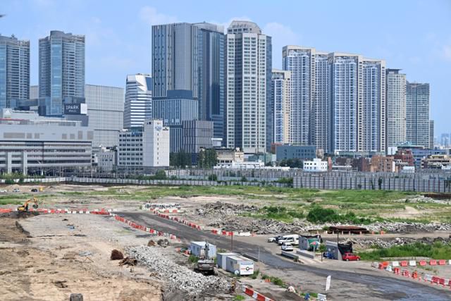 서울 용산정비창 부지 일대. 한국일보 자료사진