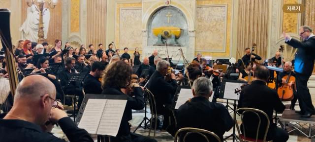 지난 24일 오후 7시(현지시간) 바티칸과 인접한 산타마리아 델리 안젤리 에 데이 마르티니 성당에서 ‘제주4·3평화레퀴엠 공연’이 열렸다. 제주도 제공