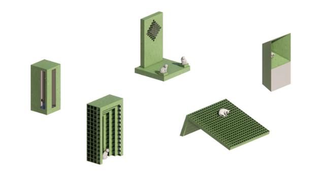 전체 동심원 설치물의 그래픽 이미지. 국가유산진흥원 제공