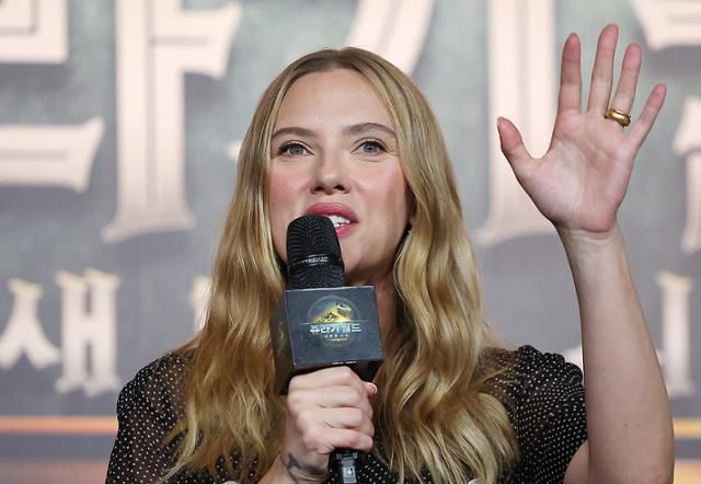 스칼렛 요한슨이 '쥬라기 월드: 새로운 시작'의 내한 기자간담회에 참석했다. 뉴스1