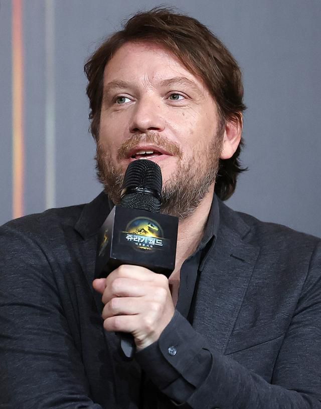 가렛 에드워즈 감독이 '쥬라기 월드: 새로운 시작'의 내한 기자간담회에 참석했다. 뉴스1