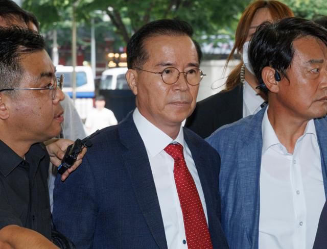 이태원 참사 관련 부실 대응 혐의로 기소된 김광호 전 서울경찰청장이 지난해 9월 2일 서울 마포구 서울서부지법에서 열린 결심 공판에 출석하고 있다. 연합뉴스