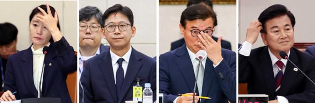 강선우 여성가족부 장관 후보자, 배경훈 과학기술정보통신부 장관 후보자, 전재수 해양수산부 장관 후보자, 정동영 통일부 장관 후보자가 14일 서울 여의도 국회에서 열린 인사청문회에 출석해 있다. 이날부터 국회는 이재명 정부 1기 내각을 구성할 장관 후보자에 대한 인사청문회를 시작했다. 뉴시스