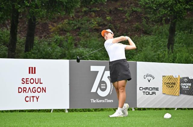 김연서가 티샷을 하고 있다. 포천=왕태석 선임기자