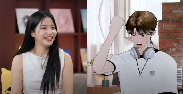 다비드 봉이 그룹 마마무의 솔라에게 보컬 트레이닝을 받고 있다. EBS 캡처