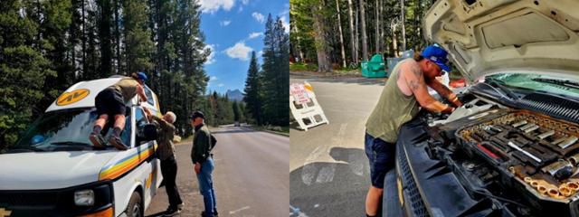 로드 트립 중 캠핑카가 요세미티 국립공원의 곰 출몰 지역을 지날 때 갑자기 퍼지는 사고가 있었다. 지나가던 또다른 여행자 안츠는 자기 일처럼 발 벗고 나서서 도와줬다. 안정훈씨는 여행은 사람이라며 여행하면서 좋은 사람을 만날 때 가장 행복하다고 말했다. 에이블북 제공