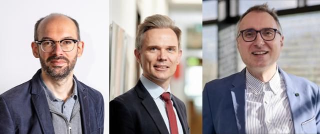 왼쪽부터. 울프 보흐만 케미츠공과대학 사회학연구소 교수, 하네스 모슬러 뒤스부르크-에센대 정치학과 교수, 카이 아르츠하이머 마인츠대 정치학과 교수. 본인 제공 및 학교 홈페이지