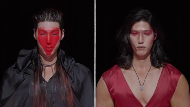 쿠팡플레이 메이크업 서바이벌 시리즈 '저스트 메이크업'의 2라운드 대결로 메이크업 아티스트 '파리 금손'과 '글리터 마술사'가 '붉은 말'을 주제로 맞붙었다. 쿠팡플레이 캡처