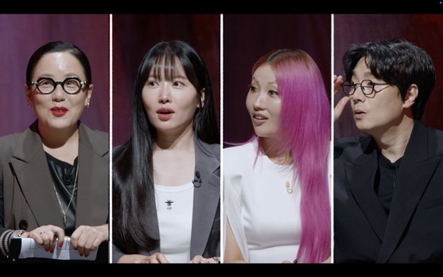 쿠팡플레이의 메이크업 서바이벌 시리즈 '저스트 메이크업'의 네 심사위원 정생물(왼쪽부터) 서옥 이사배 이진수. 쿠팡플레이 제공