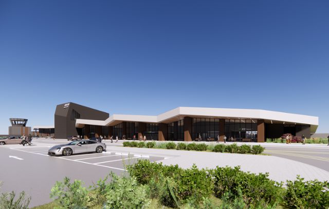 경북 울릉군 울릉공항의 여객터미널 투시도. 국토교통부 제공