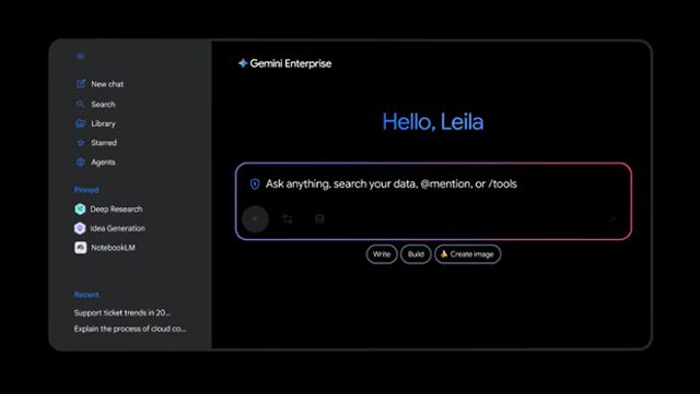 구글의 AI 에이전트 '제미나이 엔터프라이즈' 이용 화면. 유튜브 캡처