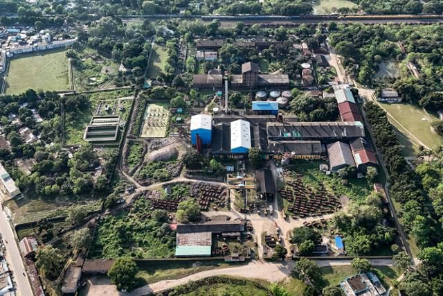 지난 22일 촬영된 방글라데시 남서부 다르사나에 있는 Carew  Co 전경. 무슬림이 다수인 방글라데시에서 기록적인 수익을 올리고 있는 설탕제조 생산업체다. AFP=연합뉴스