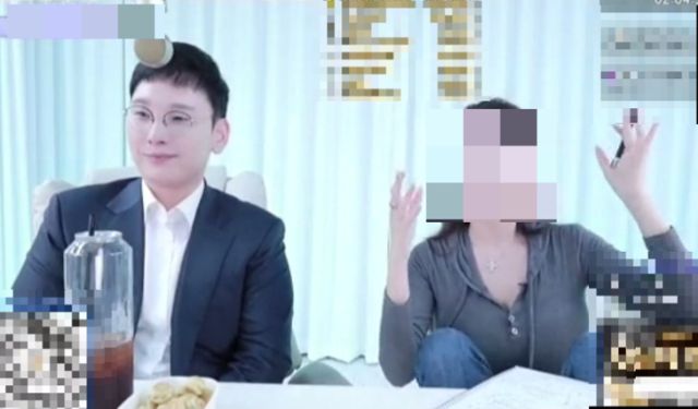 박민영 국민의힘 대변인이 지난 12일 공개된 인터넷 방송에서 발언하고 있다. 유튜브 캡처