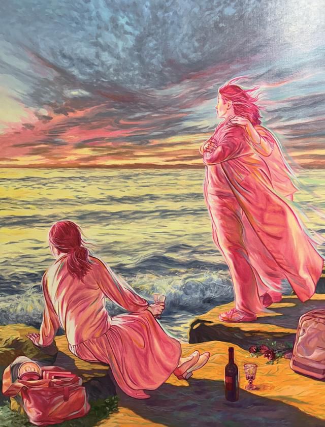 민주화운동기념관 특별전 '빛의 연대기'에 전시된 김화순의 '누구도 뜨는 해를 막을 수는 없어'. 민주화운동기념사업회 제공