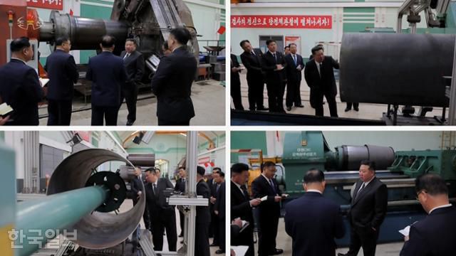 김정은 국무위원장이 중요 군수공업기업소들을 방문해 4분기 미사일 및 포탄 생산 실태를 점검했다고 조선중앙TV가 26일 보도했다. 평양=조선중앙TV·연합뉴스