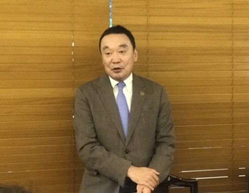 구자철 KPGA 회장이 지난 월요일 기자간담회장에서 신설 대회를 설명하고 있다.