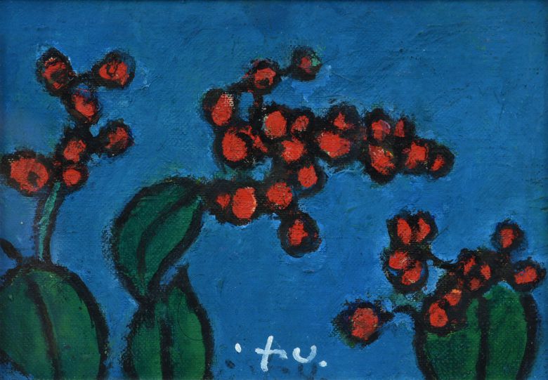 황염수, 오미자, 패널 위 캔버스에 유채, 12.8x17.3cm, 1958