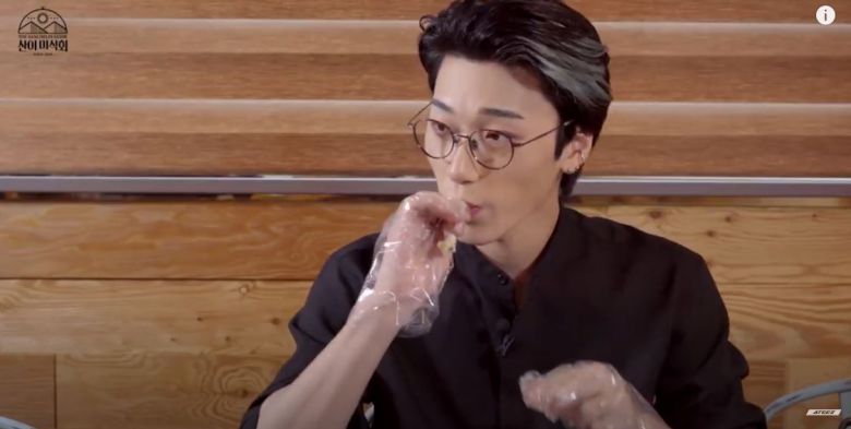 맛집 탐방을 즐기는 에이티즈 최산은 간장게장과 보리굴비를 좋아하는 음식으로 꼽으며 성수동과 연희동에 위치한 맛집을 소개했다. [산이미식회 캡처]