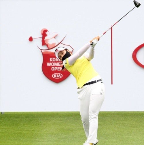 최혜진의 드라이버샷 피니시. [사진=기아자동차]