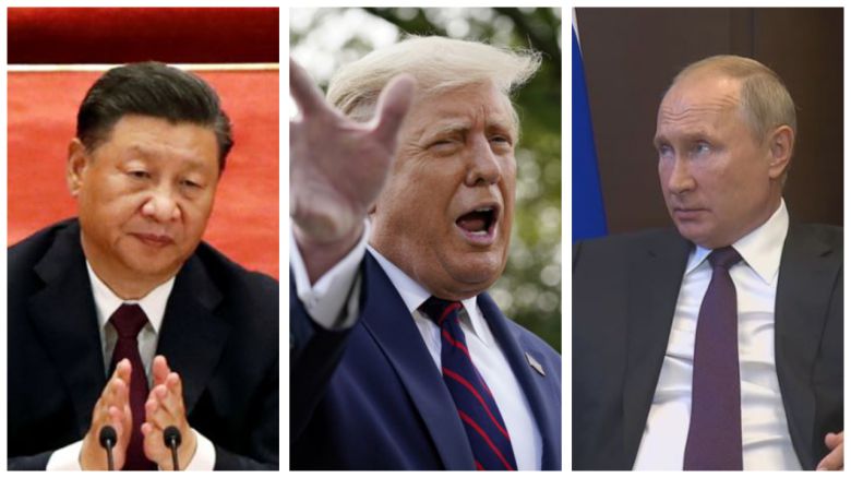 (왼쪽부터)시진핑 중국 국가주석, 도널드 트럼프 미국 대통령, 블라디미르 푸틴 러시아 대통령. [AP, 로이터, EPA]