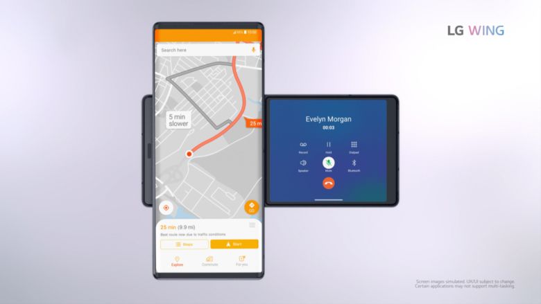 LG 윙의 폼팩터를 극대화한 ‘짐벌 모션 카메라’ 기능도 탑재했다. 세컨드 스크린을 손잡이로 활용할 수 있어 안정적인 촬영이 가능할 뿐 아니라, 내부 6개의 센서와 3개의 축으로 결과물을 보정하는 소프트웨어도 갖췄다.