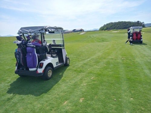 사우스링스 영암은 2인승 카트가 페어웨이에 들어가고 2인 플레이 가능한 골프장이다.
