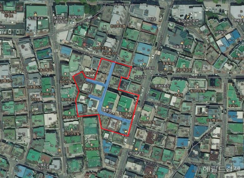 골목길 위치도.