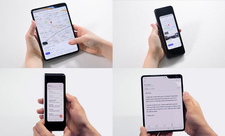 갤럭시 폴드 5G 실제 사용 모습 [삼성전자 뉴스룸 출처]