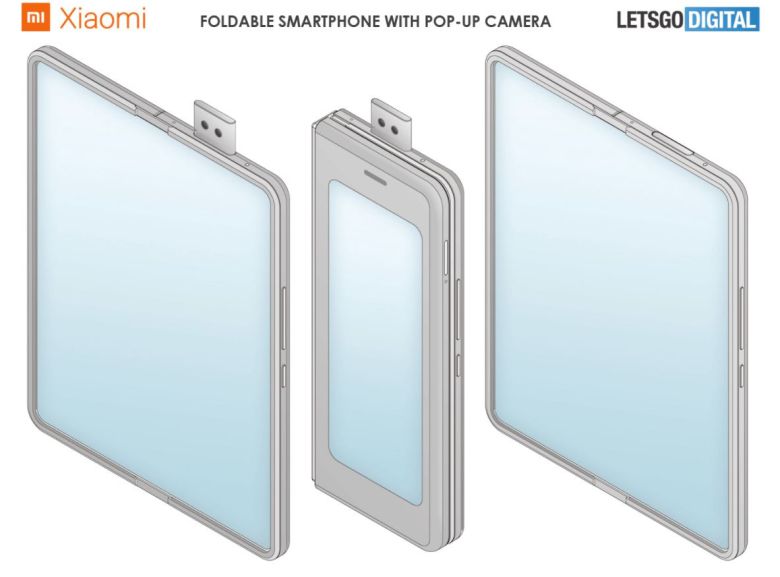 샤오미 폴더블폰 예상 디자인 [출처: 레츠고디지털(nl.letsgodigital.org/smartphones/opvouwbare-smartphone-xiaomi/)]