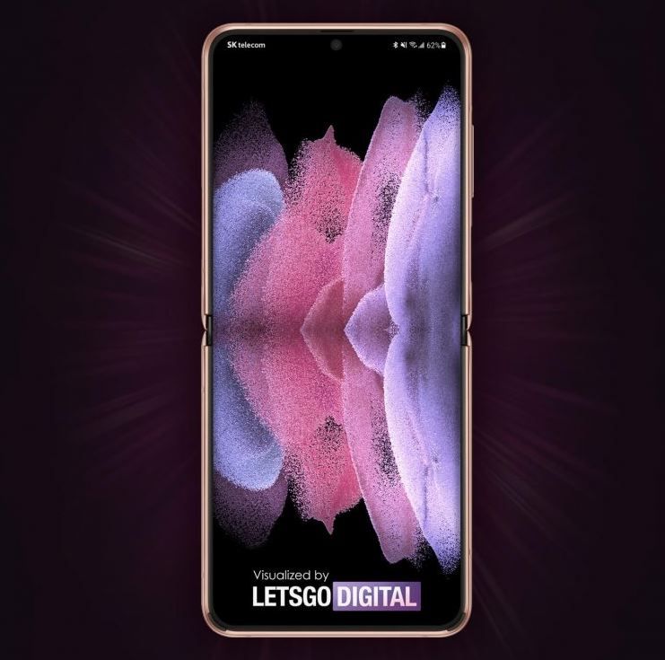 갤럭시Z 플립2 예상 렌더링 이미지 [출처:렛츠고디지털(https://nl.letsgodigital.org/opvouwbare-telefoons/samsung-galaxy-z-flip-3-5g/)