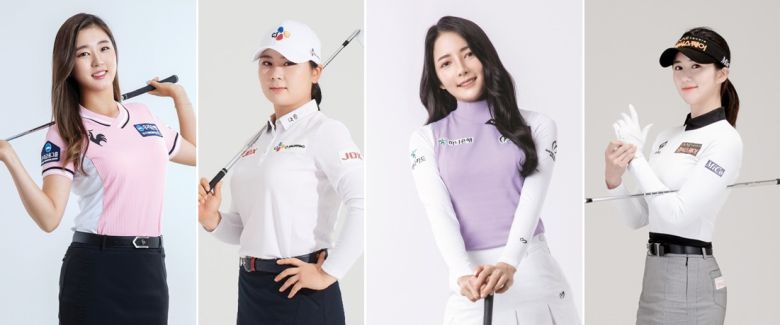 김재희, 홍정민, 정지유, 이세희(왼쪽부터) [KLPGA·CJ오쇼핑 제공]