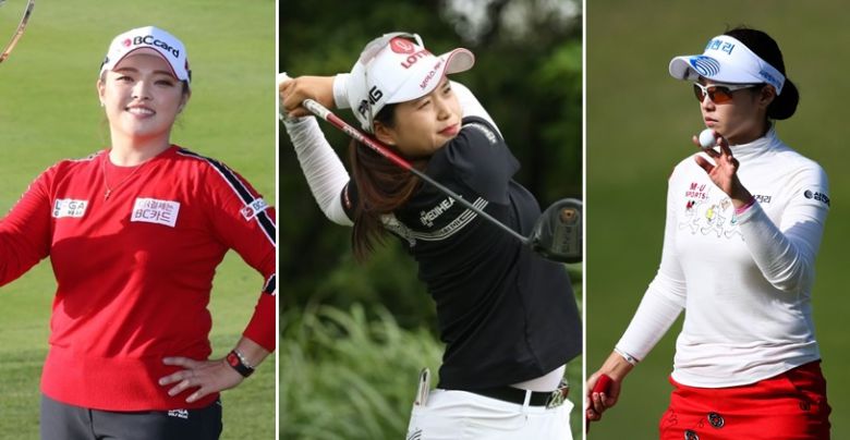 장하나, 최혜진, 홍란(왼쪽부터) [KLPGA 제공]