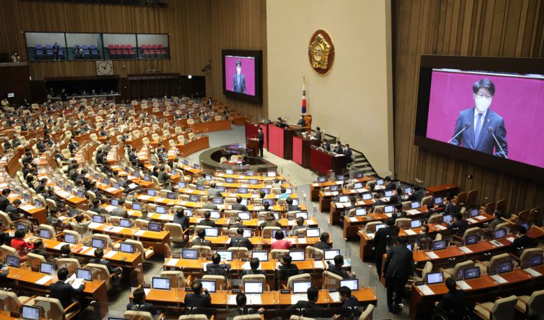 국회 본회의장. 사진과 기사 내용은 관련 없음. [연합]