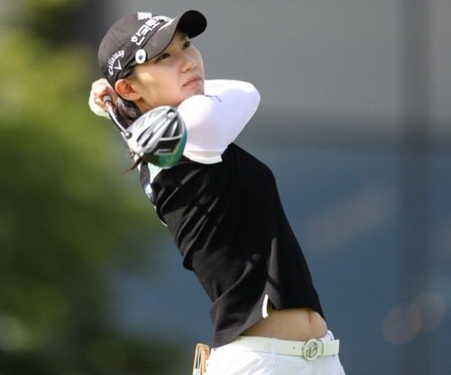 김민선5가 지난해 용평리조트오픈에서 우승의 드라이버 샷을 하고 있다. [사진=KLPGA]