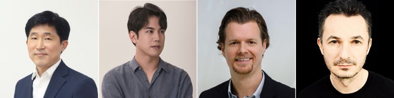 포럼 주요 참여 인사들. 왼쪽부터 배기동 KT 상무, 이진하 스페이션 최고제품책임자, 프랭크 스타니크 독일 함부르크대 교수, 마르코 템페스트 MIT미디어랩 디렉터 펠로우.[KAIST 제공]