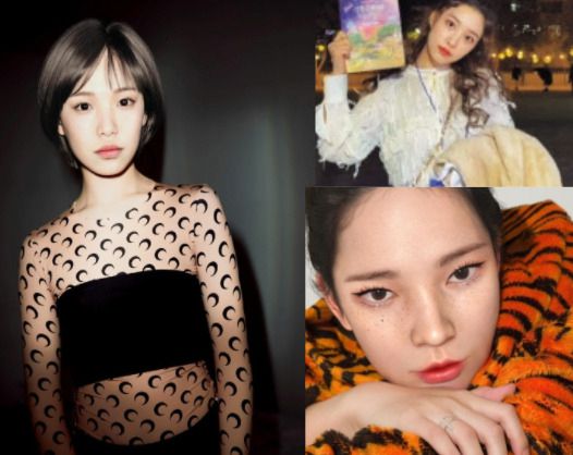 가상인간 래아(왼쪽부터 시계 방향)와 루이, 로지.