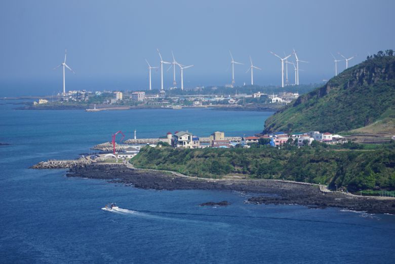 수월봉에서 본 한림쪽 풍경