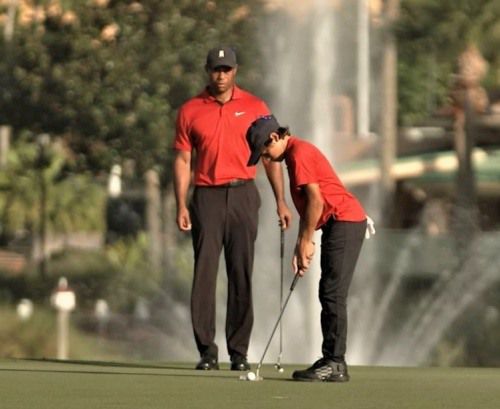 타이거 우즈 부자.