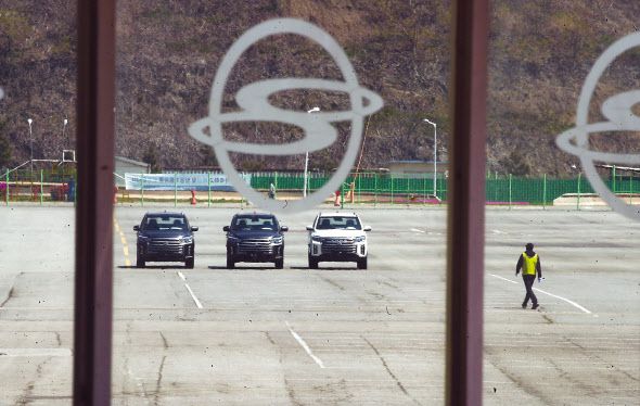 경기도 평택시 쌍용차 평택출고센터 모습. [연합]