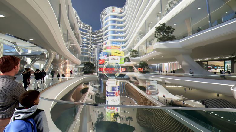 롯데정보통신이 메타버스로 구현한 대형 가전매장. [롯데정보통신 제공]