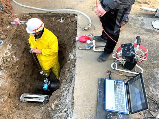 관 내시경 시행 모습(울릉군 제공)