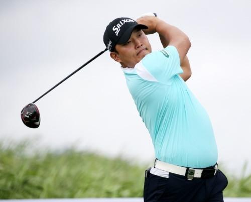 황도연이  9번홀에서 드라이버 티샷을 하고 있다. [사진=KPGA]