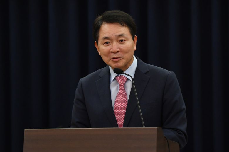 성일종 국민의힘 정책위의장이 지난 29일 국회에서 열린 ‘대체복무제도 개선 긴급토론회’에서 인사말을 하고 있다. [국회사진기자단]