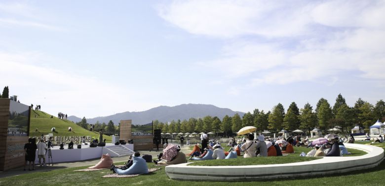 1일 순천만 국가정원에서 열린 웰니스관광 페스타 음악공연