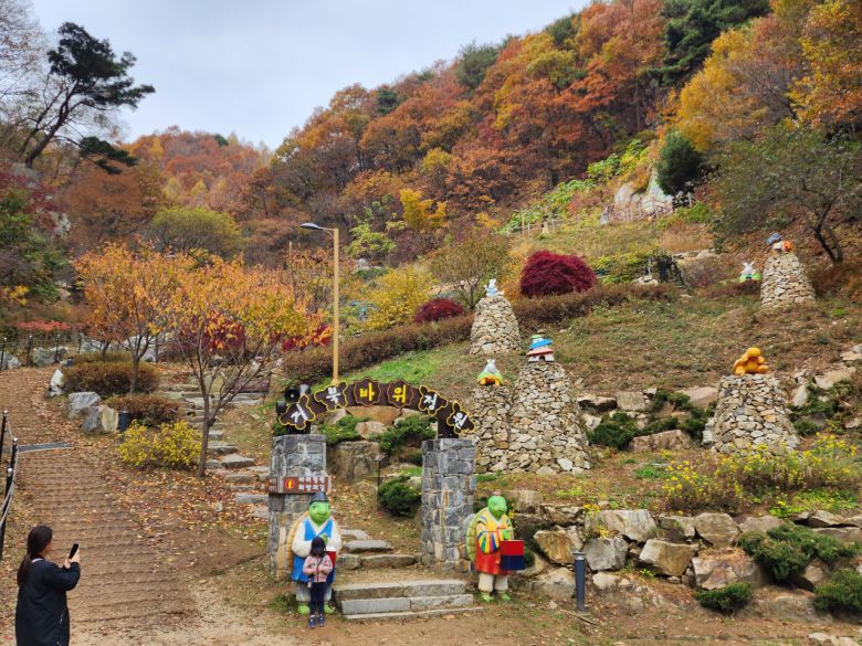 좌구산 어린이,가족 전용 거북바위 정원 놀이터