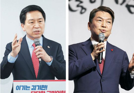 김기현 의원(왼쪽)과 안철수 의원(오른쪽) [연합]