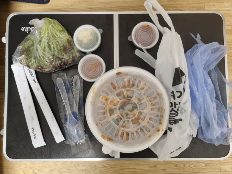 곱창볶음을 시킨 배달 사진[독자 제공]