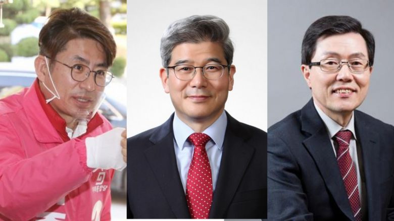 왼쪽부터 박종진 IHQ 부회장, 김성태 전 새누리당 의원, 윤종록 전 미래창조과학부 차관. [헤럴드경제DB]