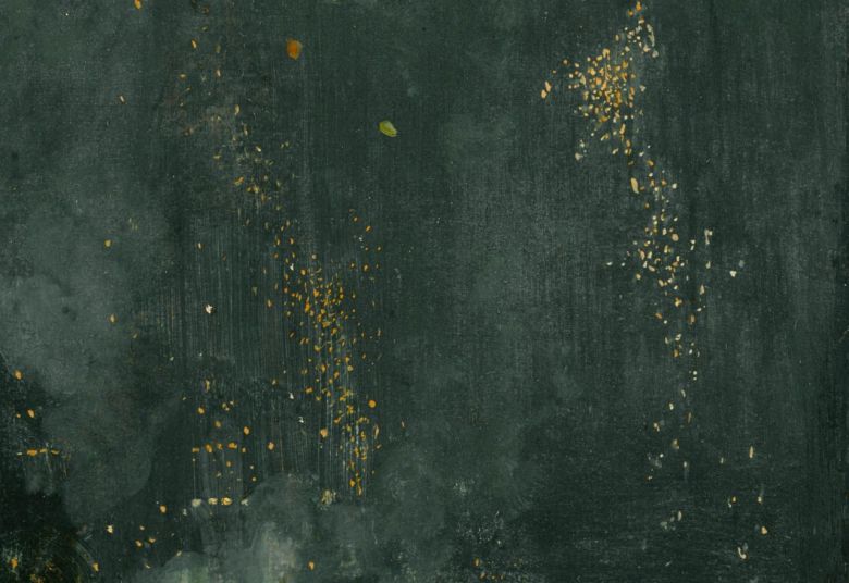 검정과 금빛의 야상곡 : 추락하는 불꽃(일부 확대)